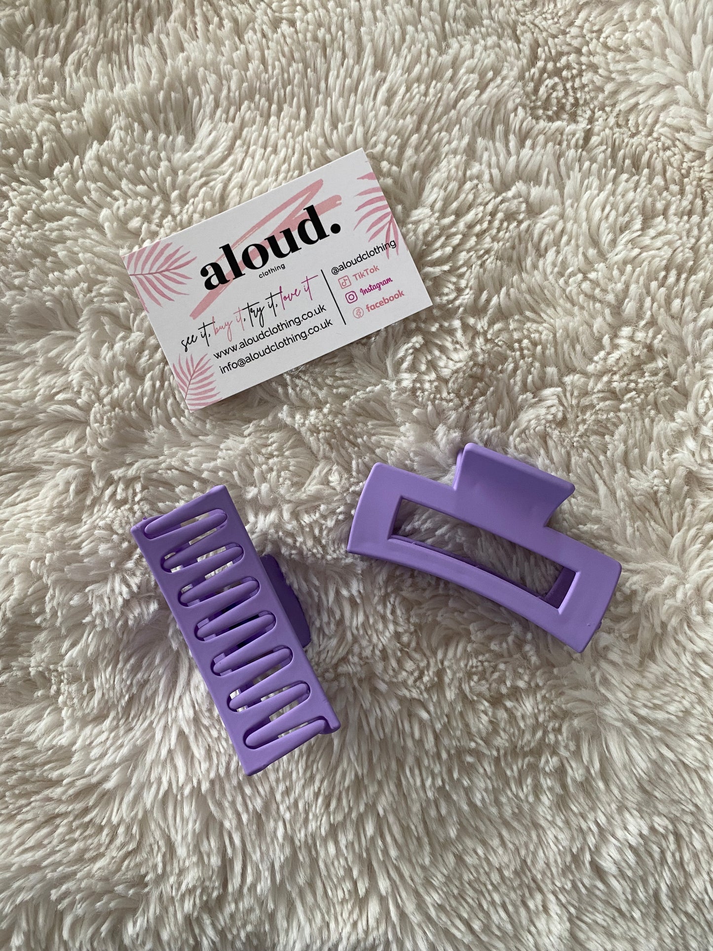 Square Matte Hair Claw Clips