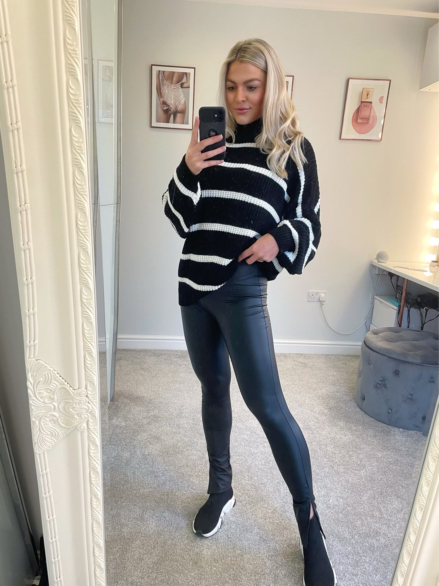 Black Striped Knitted Jumper – Aloud Clothing